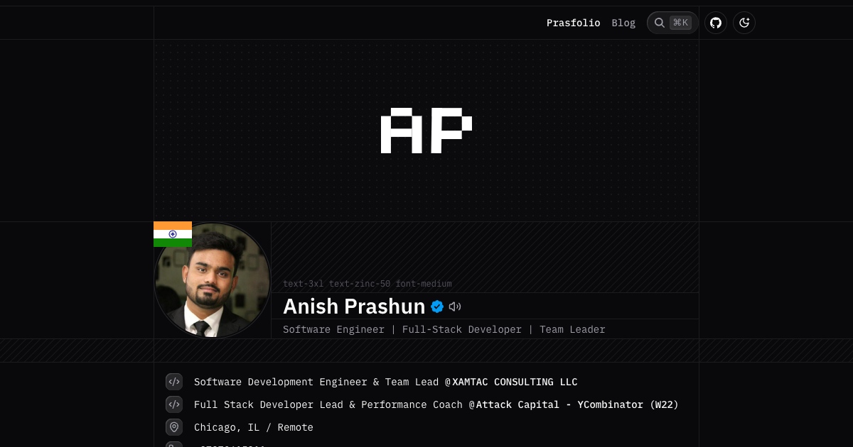 Welcome to anishprashun.me